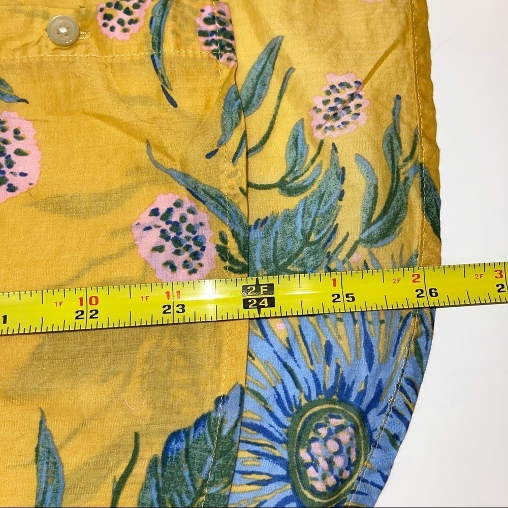 Madewell Ruffle Sleeve Button Down Top Painted Blooms XXS - Picture 9 of 16